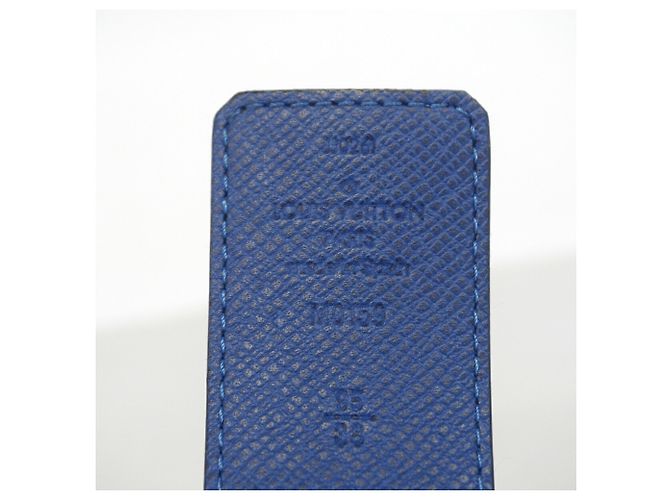 Cintura Standard Louis Vuitton Monogram Taiga Blu - vista 2