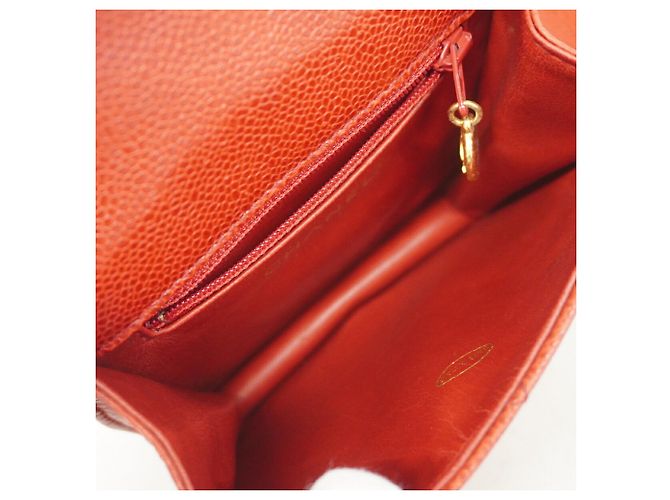 Borsa da vita Chanel Matelassé in pelle Caviar Rosso - vista 4