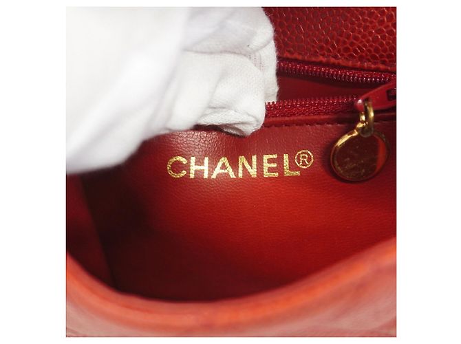 Borsa da vita Chanel Matelassé in pelle Caviar Rosso - vista 5