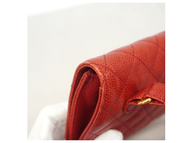 Borsa da vita Chanel Matelassé in pelle Caviar Rosso - vista 6