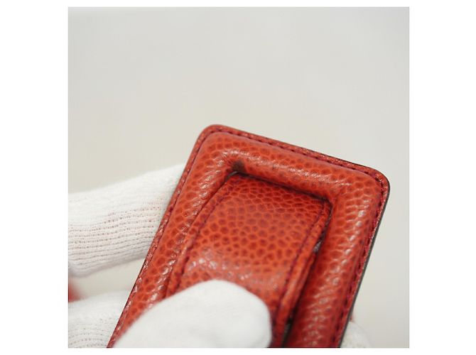 Borsa da vita Chanel Matelassé in pelle Caviar Rosso - vista 8