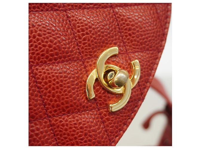 Borsa da vita Chanel Matelassé in pelle Caviar Rosso - vista 9
