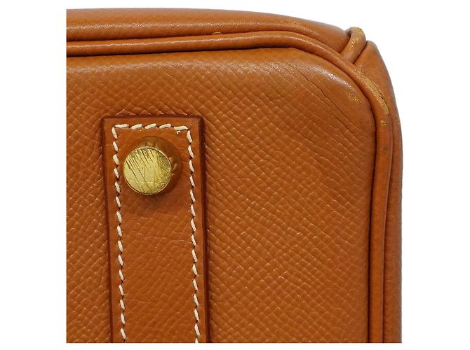 Hermès Borsa Hermes Birkin 35 in pelle Courchevel Gold D'oro - vista 14