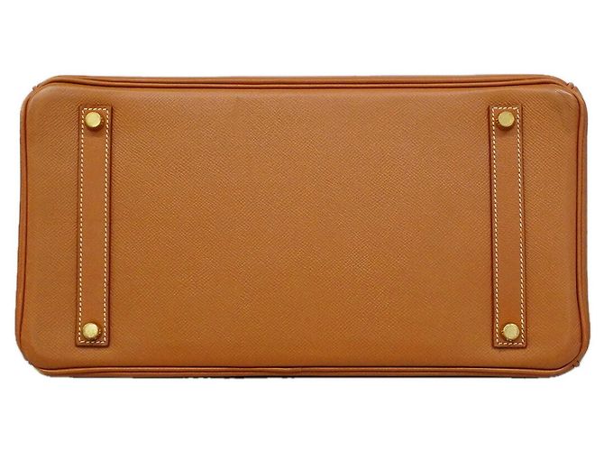 Hermès Borsa Hermes Birkin 35 in pelle Courchevel Gold D'oro - vista 3