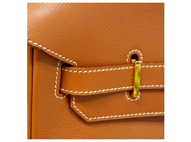 Hermès Borsa Hermes Birkin 35 in pelle Courchevel Gold D'oro - vista 8
