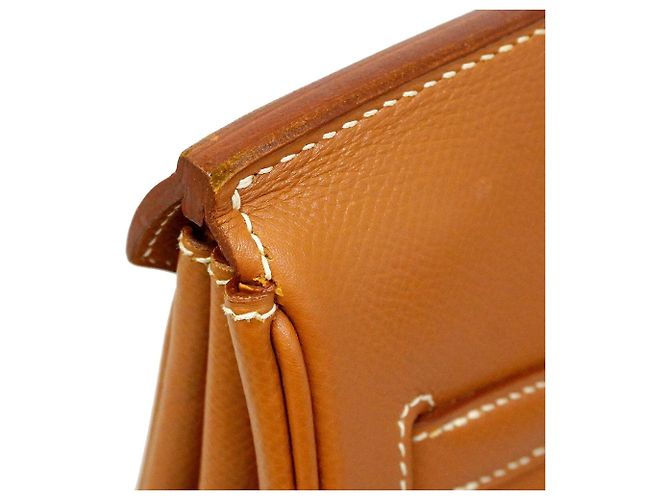 Hermès Borsa Hermes Birkin 35 in pelle Courchevel Gold D'oro - vista 9