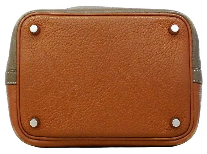 Hermès Bolso Hermes Picotin Lock Casaque PM Dorado Gris pardo - vista 3