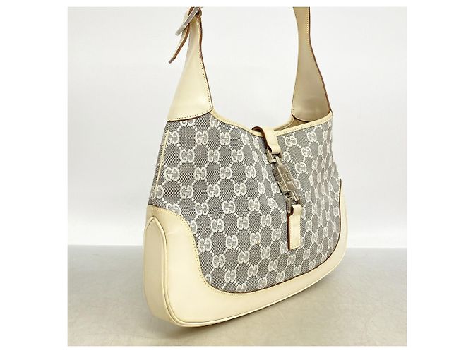 Borsa a tracolla Gucci GG Canvas Jackie Marrone Crudo - vista 2