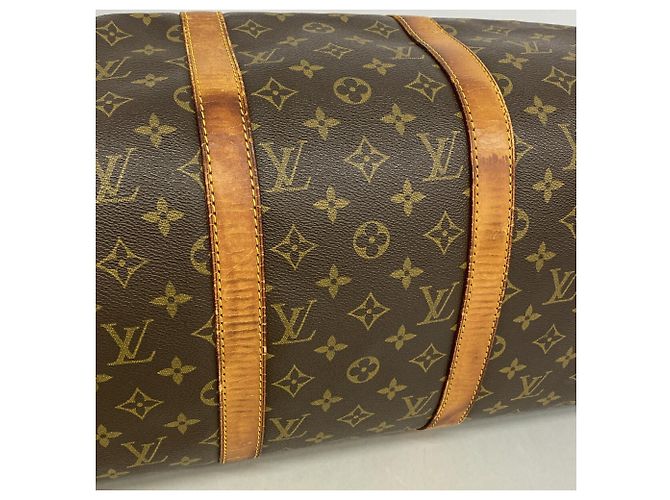 Louis Vuitton Boston Monogram Keepall 50 Marrom - vista 10