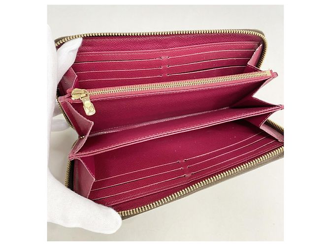 Portafoglio Zippy Monogram Louis Vuitton Marrone Fuschia - vista 3