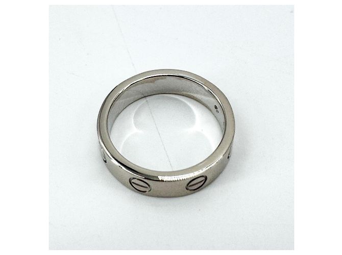 Anel Cartier Love 3 Diamantes Ouro Branco 18K com Diamante Prata - vista 5