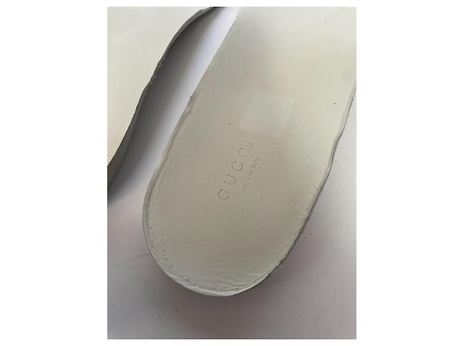 Gucci Ace Star Leder-Sneaker Silber Weiß Rot Blau Golden Grün - Ansicht 12