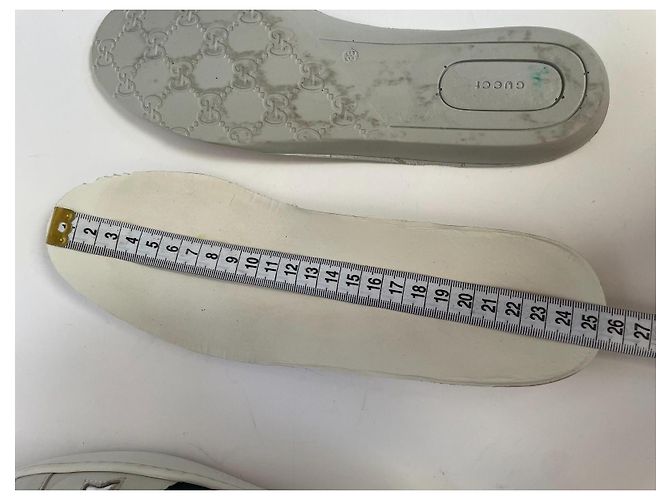 Gucci Ace Star Leder-Sneaker Silber Weiß Rot Blau Golden Grün - Ansicht 13