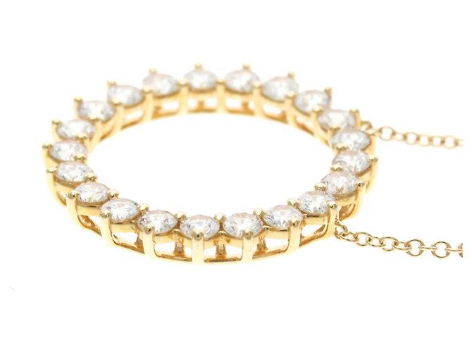 Pendente Open Circle Tiffany & Co. in oro rosa 18K con diamanti D'oro - vista 4