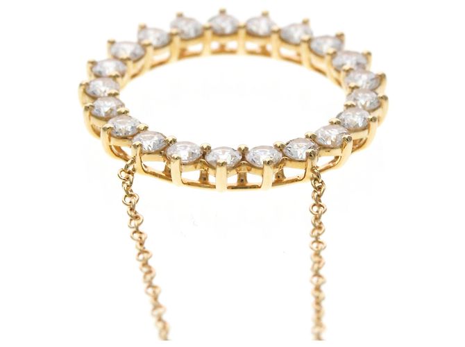 Pendente Open Circle Tiffany & Co. in oro rosa 18K con diamanti D'oro - vista 7