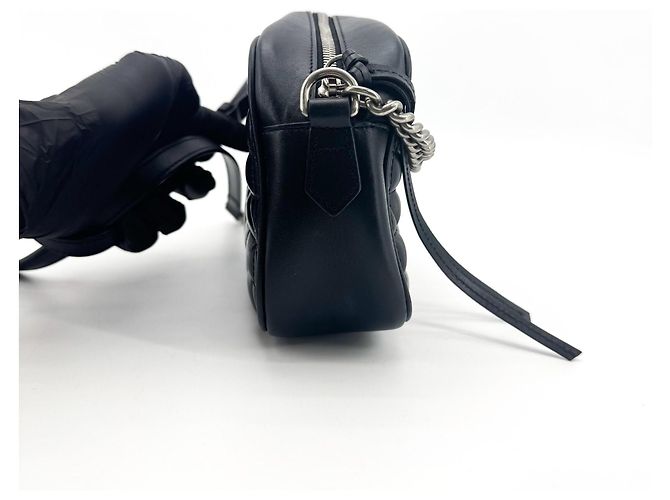 Gucci GG Marmont Matelassé Leather Mini Nero - vista 4