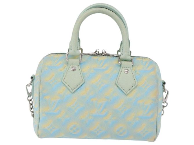 Louis Vuitton Speedy Bandouliere Stardust Monogram Empreinte Leather 20 Verde - vista 2