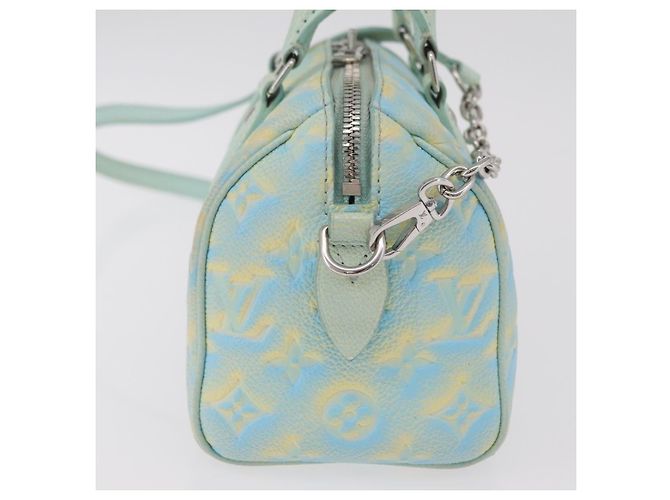 Louis Vuitton Speedy Bandouliere Stardust Monogram Empreinte Leather 20 Verde - vista 4