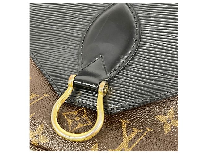 Louis Vuitton Monogram Epi Saint Michel Schultertasche Braun Schwarz - Ansicht 11