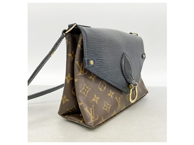 Louis Vuitton Monogram Epi Saint Michel Schultertasche Braun Schwarz - Ansicht 2