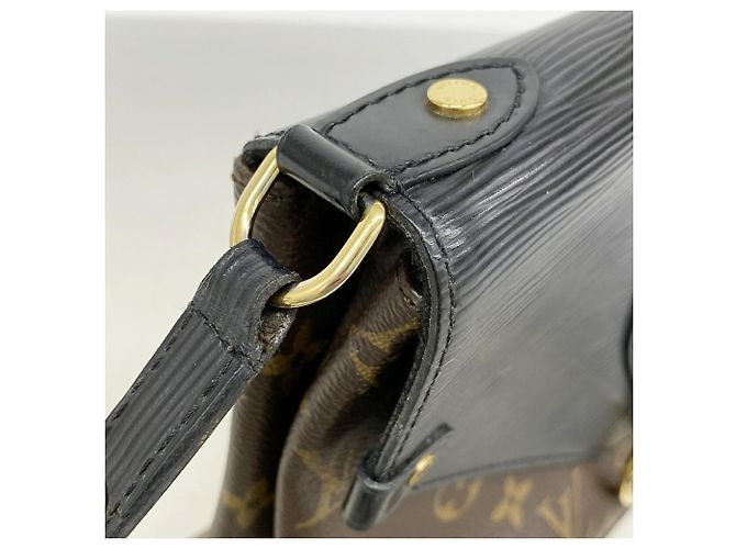 Louis Vuitton Monogram Epi Saint Michel Schultertasche Braun Schwarz - Ansicht 7