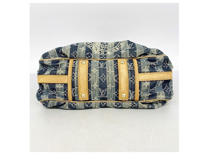 Borsa a tracolla Louis Vuitton Monogram Denim Porte et Polraye MM Blu - vista 3