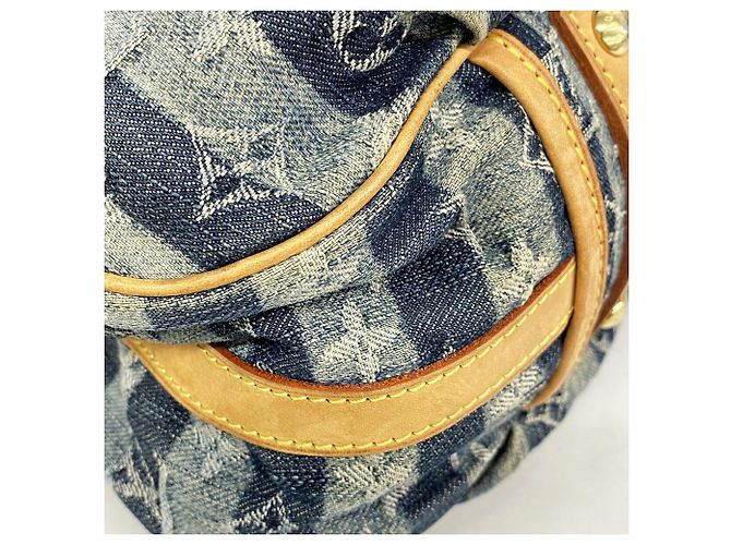 Borsa a tracolla Louis Vuitton Monogram Denim Porte et Polraye MM Blu - vista 6