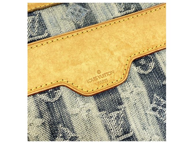 Borsa a tracolla Louis Vuitton Monogram Denim Porte et Polraye MM Blu - vista 9