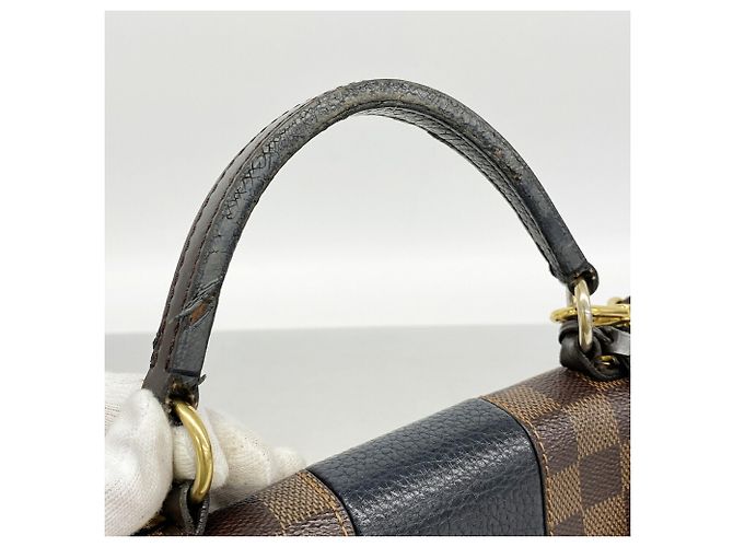 Borsa Louis Vuitton Damier Bond Street BB Nero Damier ebene - vista 10