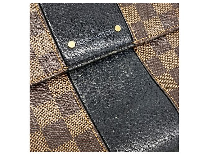 Borsa Louis Vuitton Damier Bond Street BB Nero Damier ebene - vista 9