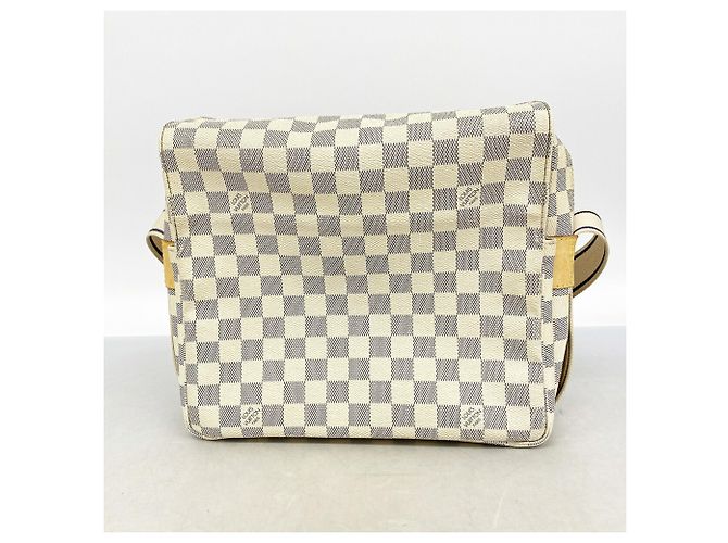 Borsa a tracolla Louis Vuitton Damier Azur Naviglio Bianco - vista 11