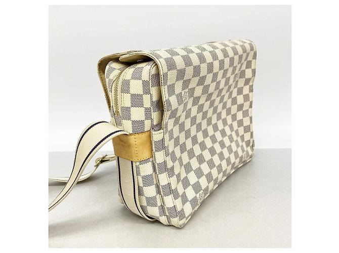 Borsa a tracolla Louis Vuitton Damier Azur Naviglio Bianco - vista 2