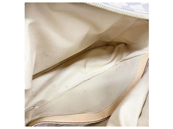 Borsa a tracolla Louis Vuitton Damier Azur Naviglio Bianco - vista 4
