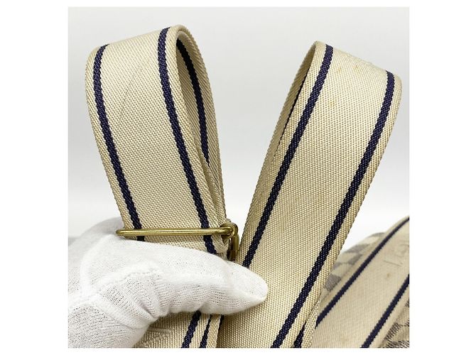 Borsa a tracolla Louis Vuitton Damier Azur Naviglio Bianco - vista 8