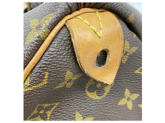 mala Louis Vuitton Monogram Speedy 35 Marrom - vista 8