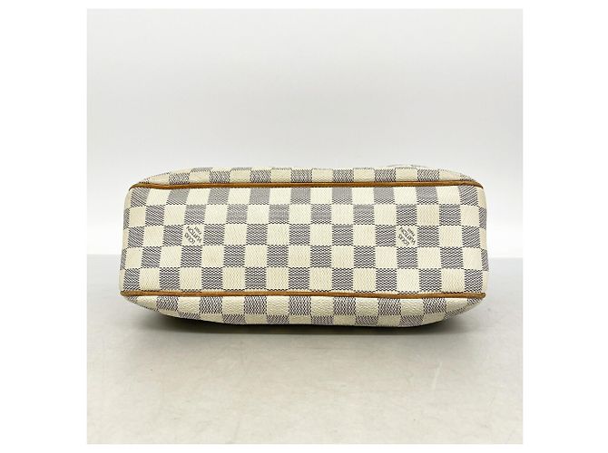 Borsa a tracolla Louis Vuitton Damier Azur Siracusa PM Bianco - vista 3