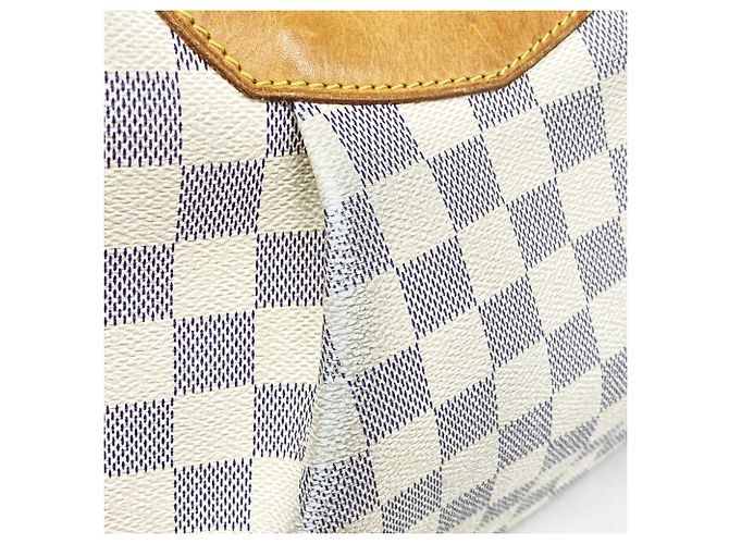 Borsa a tracolla Louis Vuitton Damier Azur Siracusa PM Bianco - vista 7