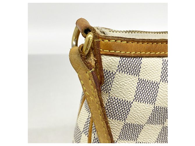 Borsa a tracolla Louis Vuitton Damier Azur Siracusa PM Bianco - vista 8