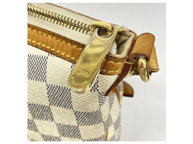 Borsa a tracolla Louis Vuitton Damier Azur Siracusa PM Bianco - vista 9