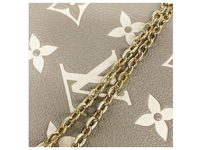 Louis Vuitton Monogram Empreinte Bicolor Pochette Felicie Grigio Crudo - vista 10
