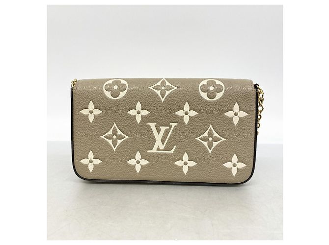 Louis Vuitton Monogram Empreinte Bicolor Pochette Felicie Grigio Crudo - vista 11