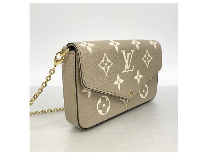 Louis Vuitton Monogram Empreinte Bicolor Pochette Felicie Grigio Crudo - vista 2