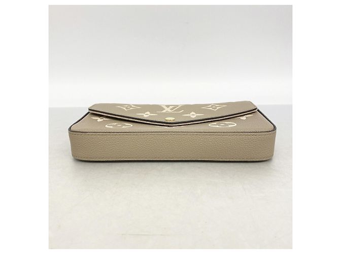 Louis Vuitton Monogram Empreinte Bicolor Pochette Felicie Grigio Crudo - vista 3