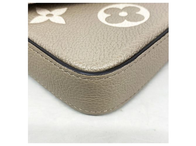 Louis Vuitton Monogram Empreinte Bicolor Pochette Felicie Grigio Crudo - vista 6
