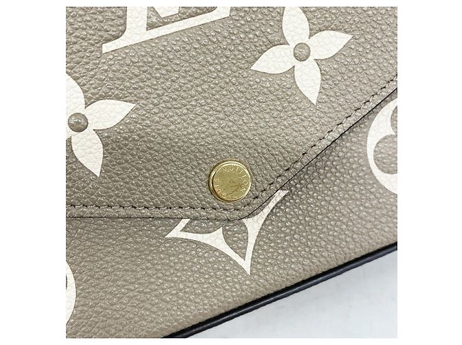 Louis Vuitton Monogram Empreinte Bicolor Pochette Felicie Grigio Crudo - vista 9