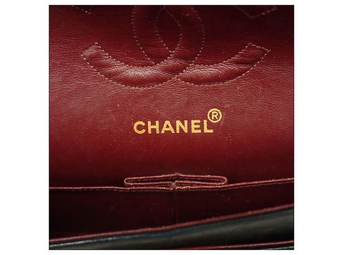 Borsa a tracolla Chanel in agnellino nero - vista 5