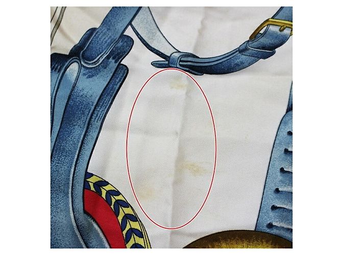 Hermès Hermes Seidentuch Carrick a Pompe Blau Beige - Ansicht 7
