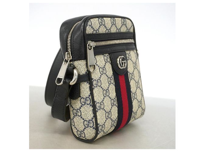 Borsa a tracolla Gucci GG Marmont Blu navy - vista 2
