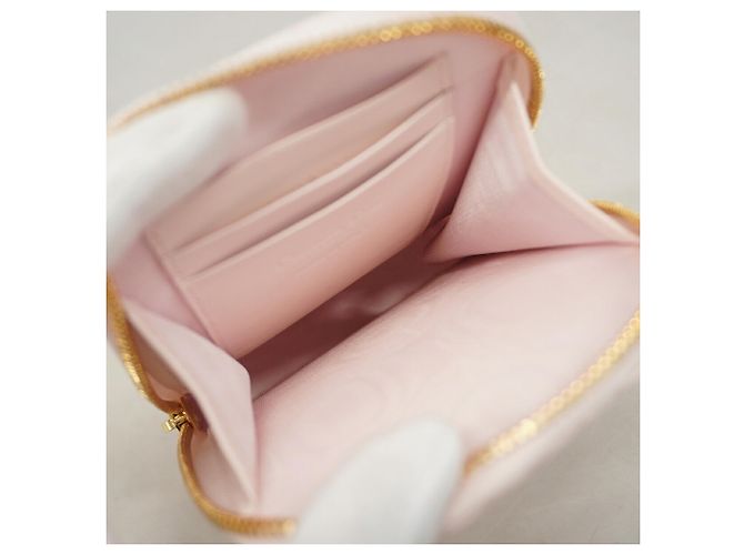 Borsa a tracolla in pelle rosa Christian Dior - vista 4