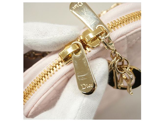 Borsa a tracolla in pelle rosa Christian Dior - vista 7